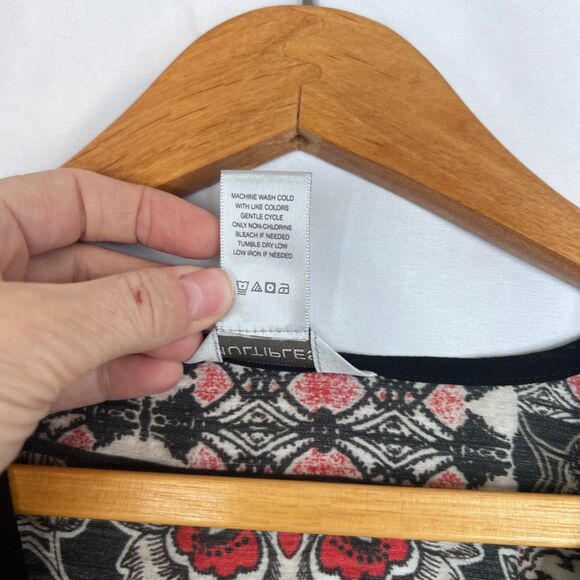 Multiples Maximalist Bold Abstract Vneck One Button Tunic Cardigan Size Medium - Picture 10 of 11